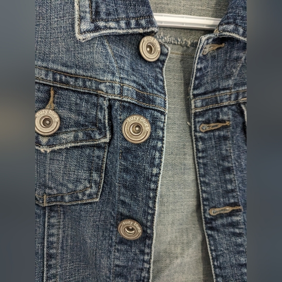 Vintage Blue Denim Cropped Jacket Size XS - Picture 6 of 7